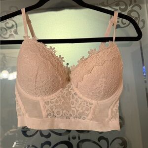 Sophie B. Floral Lace Bralette in white